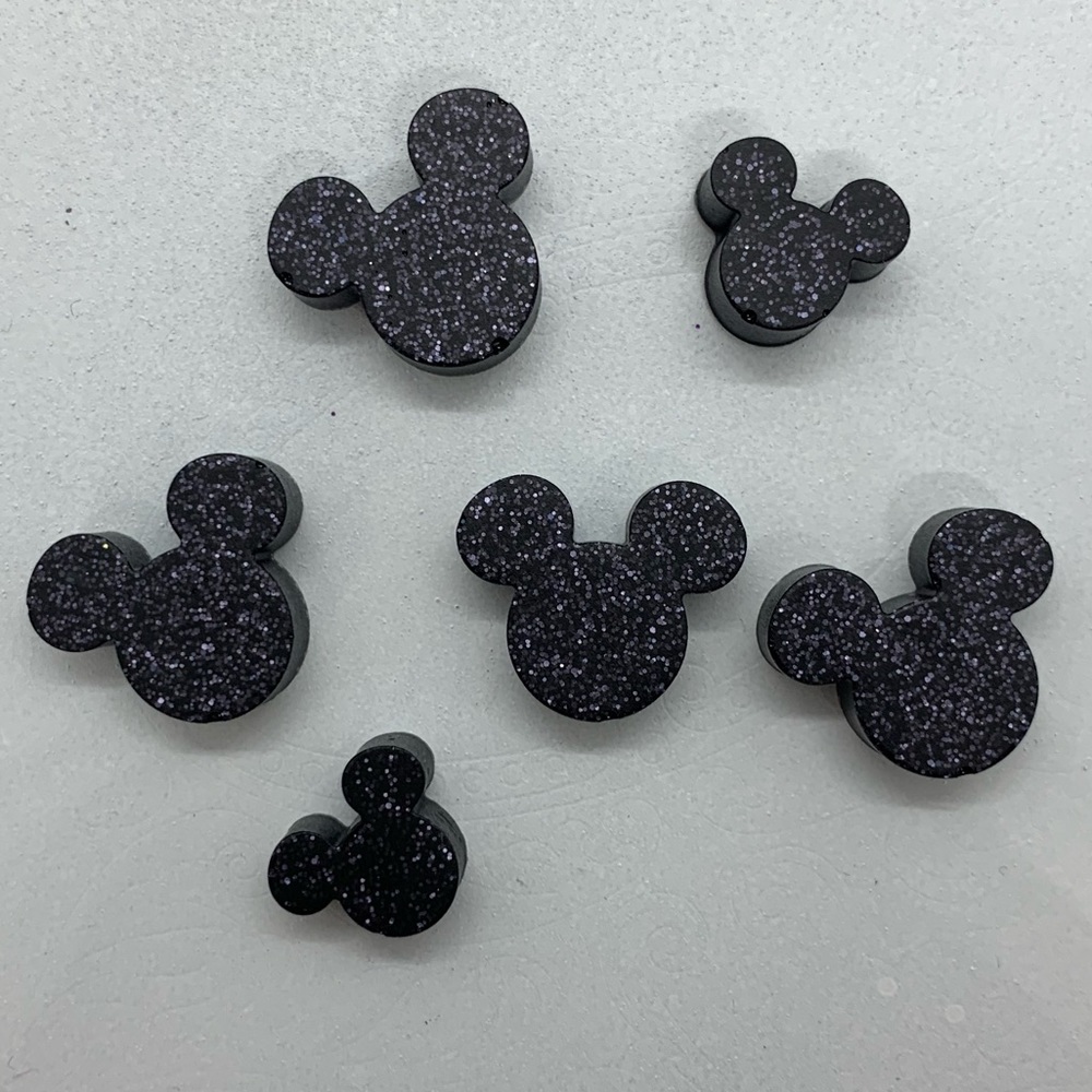 Mickey Mouse Head Glitter Magnets Set of 6 Bundle and Save!
